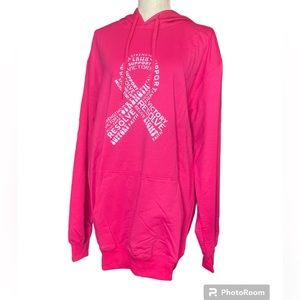 Vibrant Pink Women's Hoodie with Graphic Design
